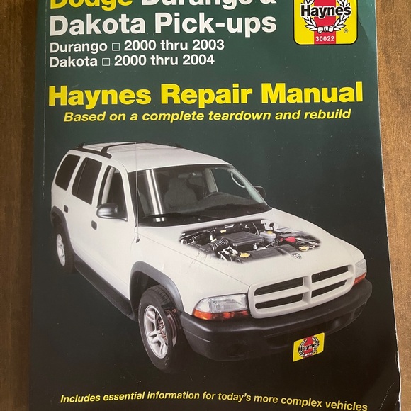 Dodge Dakota & Durango Pick-ups Haynes repair manual; Dakota owner’s manual used - Picture 2 of 5